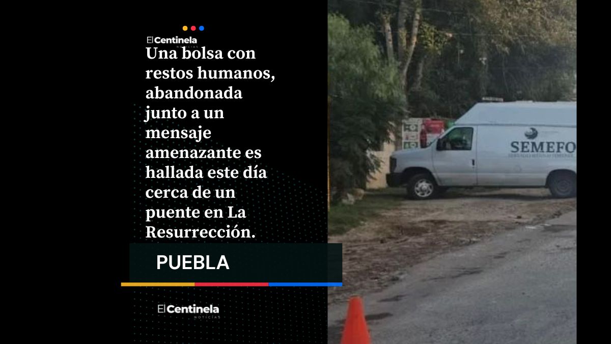 Abandonan restos humanos embolsados con mensaje amenazante