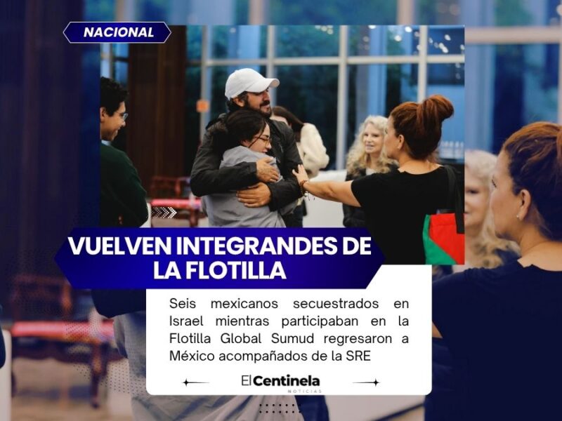 Regresan a México los seis integrantes de la Flotilla Global Sumud secuestrados en Israel