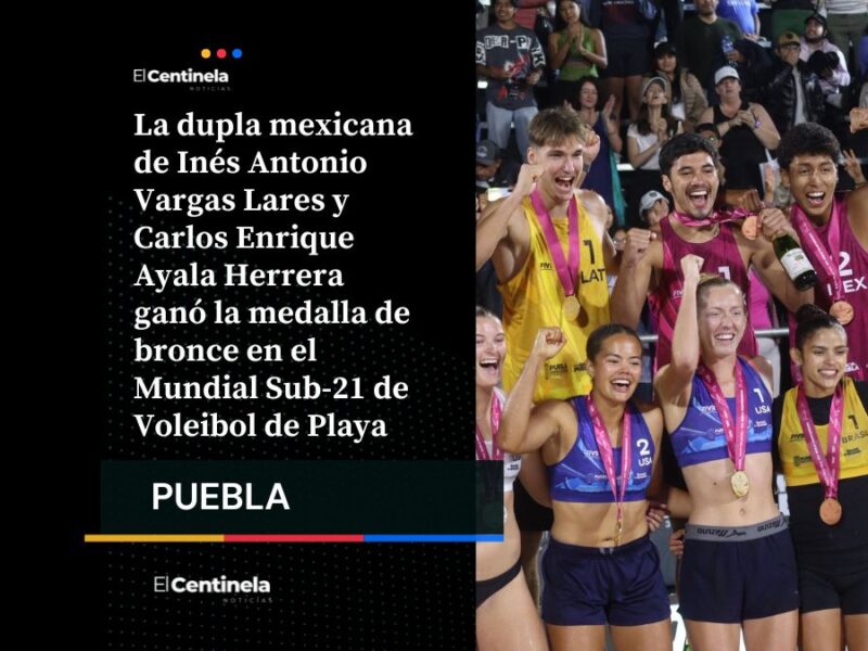¡Bravo! México se lleva el bronce en el Mundial Sub-21 de Voleibol de Playa en Cholula