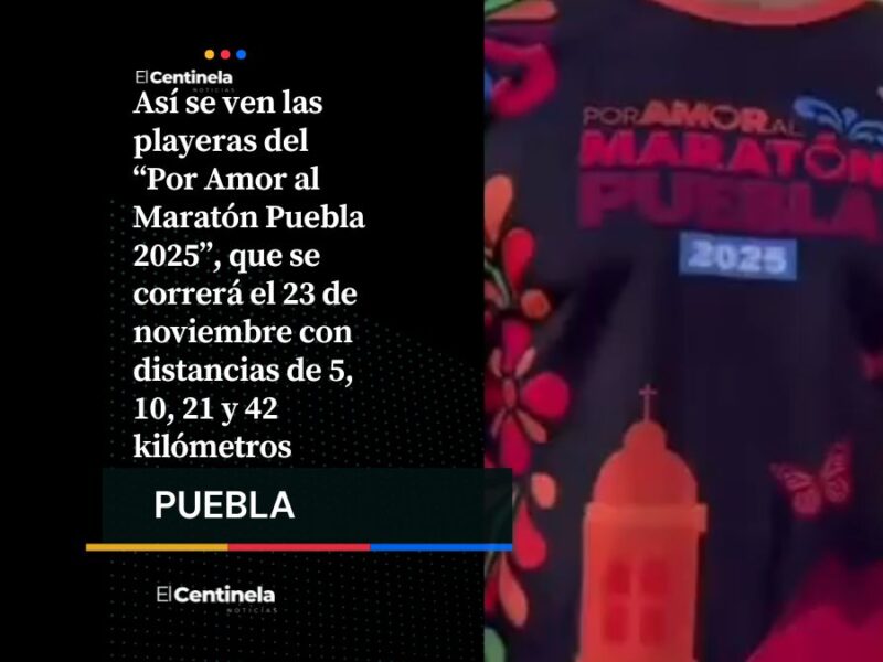 Presentan las medallas y playeras oficiales del “Por Amor al Maratón Puebla 2025”