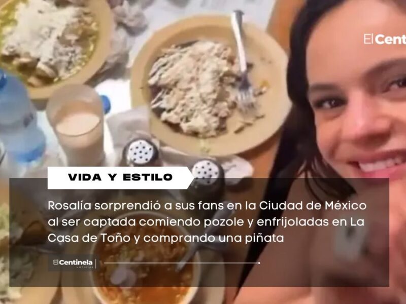 Rosalía disfruta pozole y compra piñata en la CDMX durante la promoción de su nuevo disco “LUX”