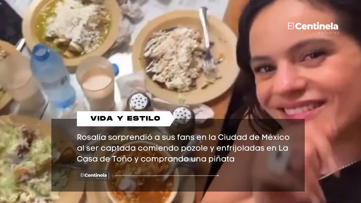 Rosalía disfruta pozole y compra piñata en la CDMX durante la promoción de su nuevo disco “LUX”