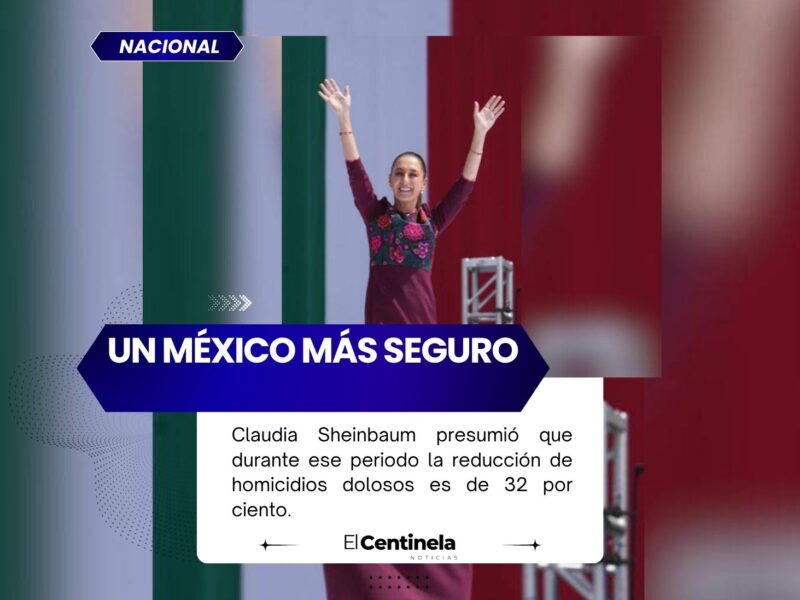 Sheinbaum destaca reducción de homicidios dolosos