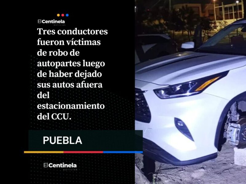 Desvalijan autos afuera del CCU; tres unidades quedaron sobre tabiques