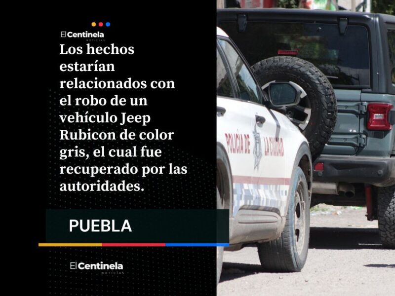 Balacera en Totimehuacan desata pánico y deja dos camionetas rafagueadas
