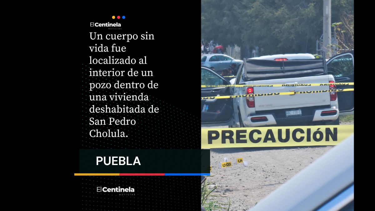 Hallan cadáver en pozo de casa en San Pedro Cholula