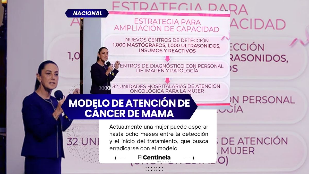 Sheinbaum anuncia programa contra el cáncer de mama con inversión de 8 mil mdp