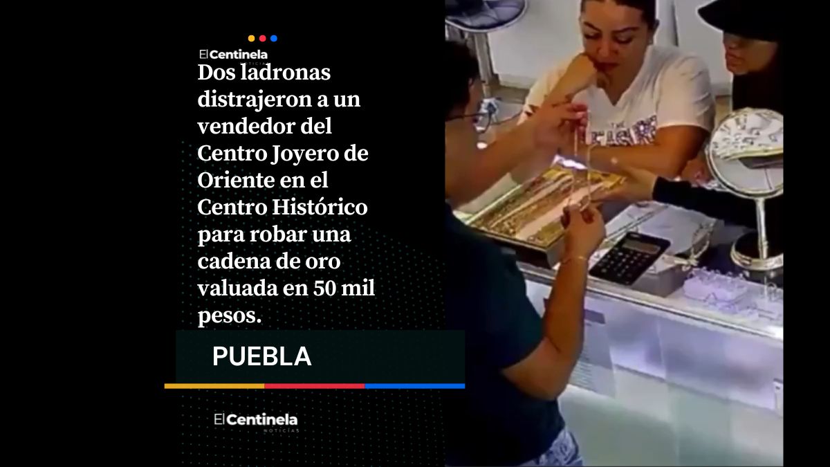 Ladronas roban cadena de oro de 50 mil pesos