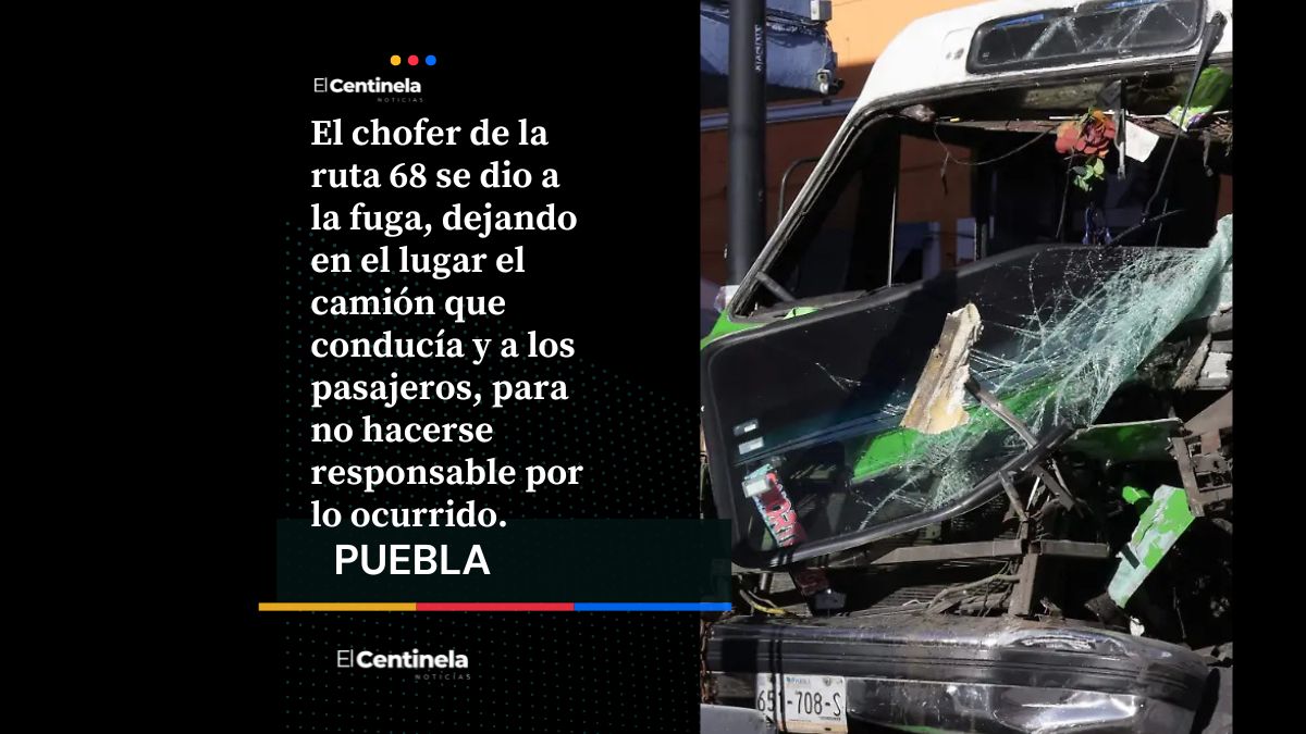 Ruta 68 choca en el Centro Histórico por exceso de velocidad y deja lesionados a nueve pasajeros