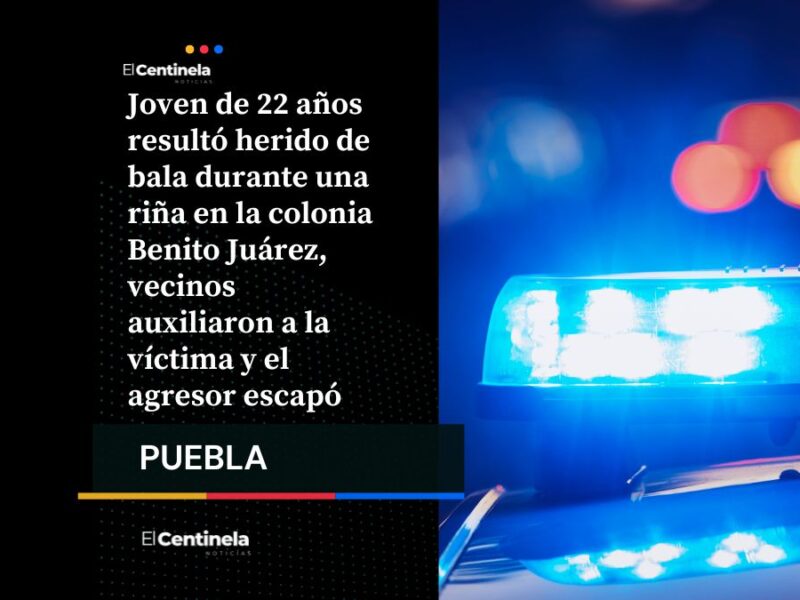 Le disparan a joven tras una discusión en la colonia Benito Juárez, agresor escapó del lugar