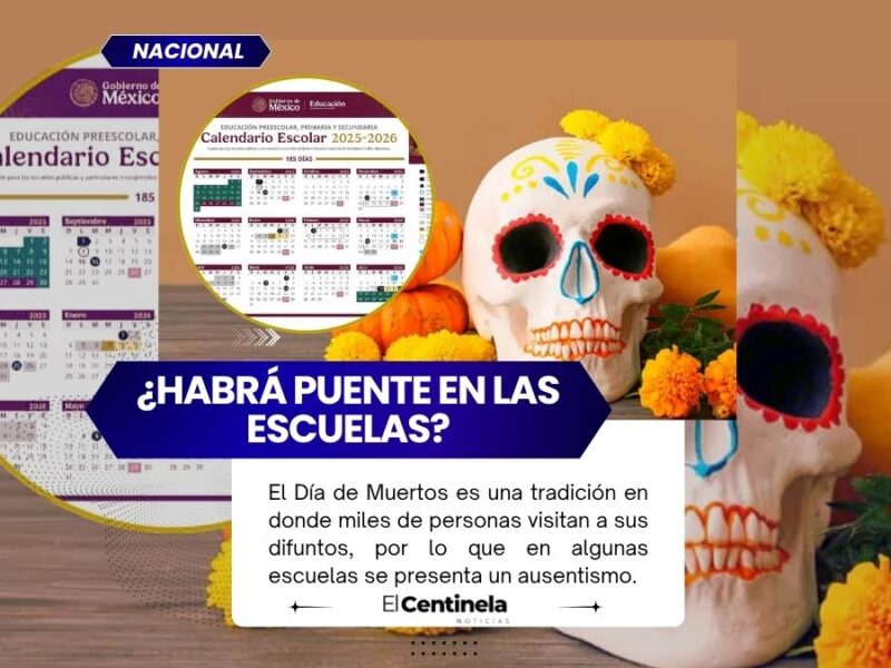 ¿Habrá puente en las escuelas del nivel básico por el Día de Muertos este 2025? Esto dice el calendario de la SEP