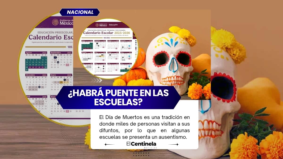 ¿Habrá puente en las escuelas del nivel básico por el Día de Muertos este 2025? Esto dice el calendario de la SEP