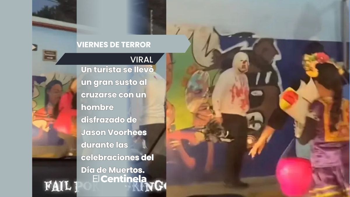 Turista extranjero confunde a "Jason" con asaltante durante las celebraciones del Día de Muertos