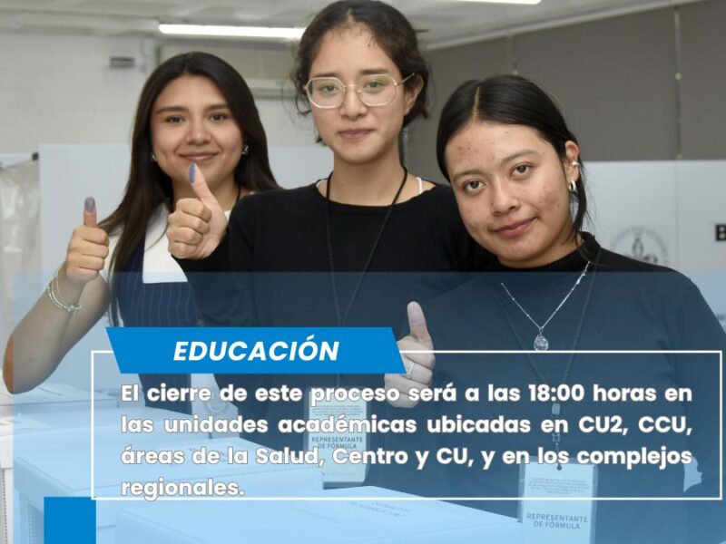 Sin incidentes, universitarios continúan jornada electoral en las diferentes sedes