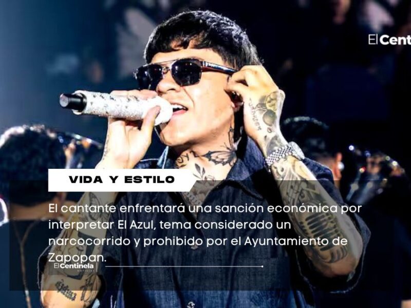 Junior H es multado y vetado temporalmente en Jalisco por cantar ‘El Azul’ en concierto