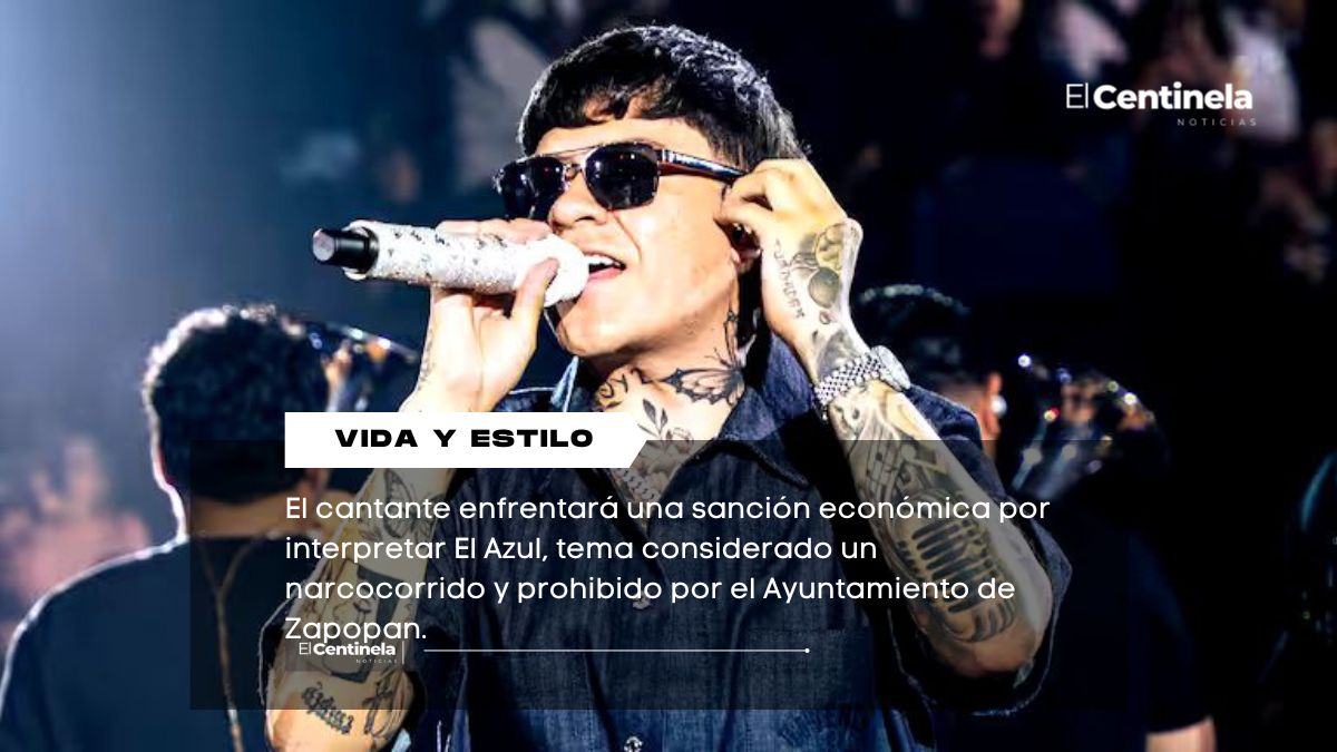 Junior H es multado y vetado temporalmente en Jalisco por cantar ‘El Azul’ en concierto