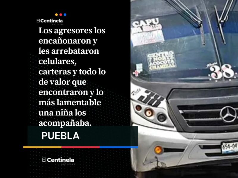 Criminales asaltan unidad de ruta 38 acompañados de una niña en San José El Conde