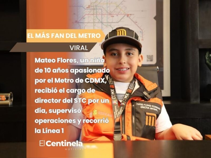 ¡Hermoso! Mateo, fan del Metro CDMX, se convierte en director del STC por un día