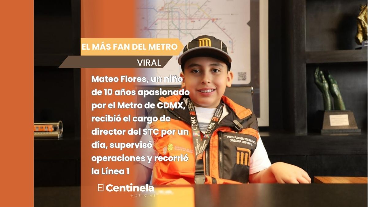 ¡Hermoso! Mateo, fan del Metro CDMX, se convierte en director del STC por un día
