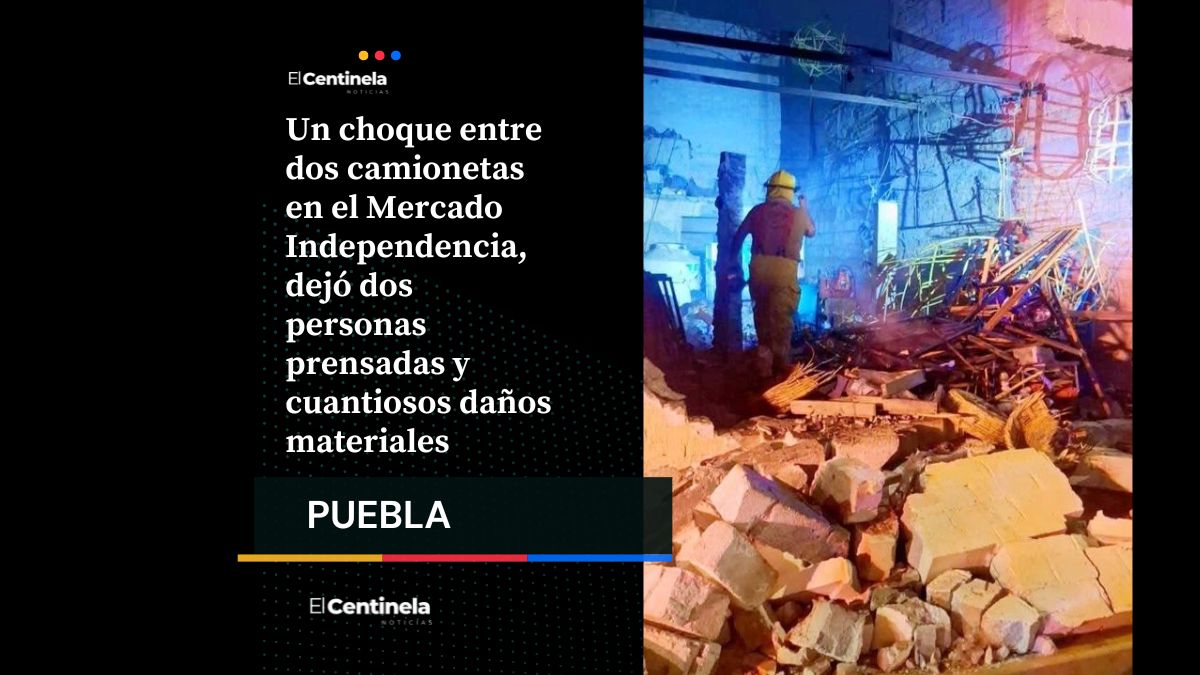 Accidente en inmediaciones del Mercado Independencia deja dos personas prensadas