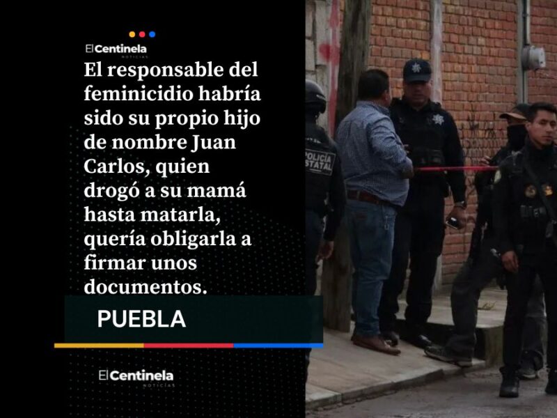 Feminicidio 43: hijo drogó a su mamá con metanfetamina para robarle y la mató, en Hueyotlipan