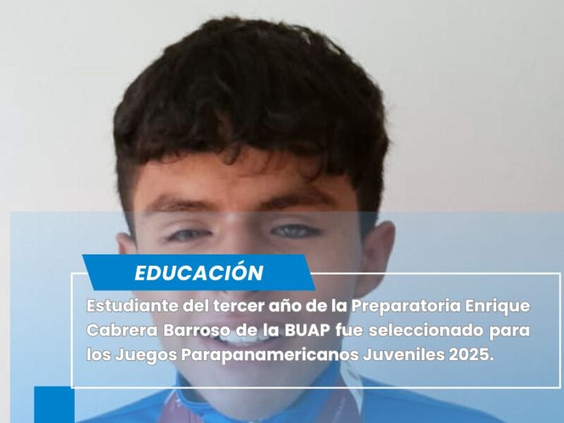 Alumno de la Preparatoria Enrique Cabrera, seleccionado nacional para los Juegos Parapanamericanos Juveniles 2025