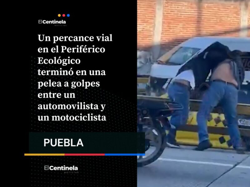 Pelea entre automovilista y motociclista desata caos en el Periférico Ecológico