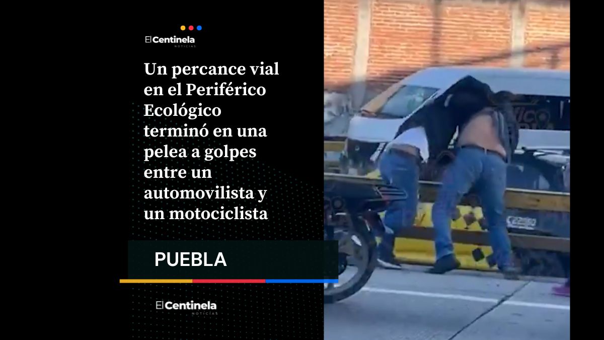 Pelea entre automovilista y motociclista desata caos en el Periférico Ecológico