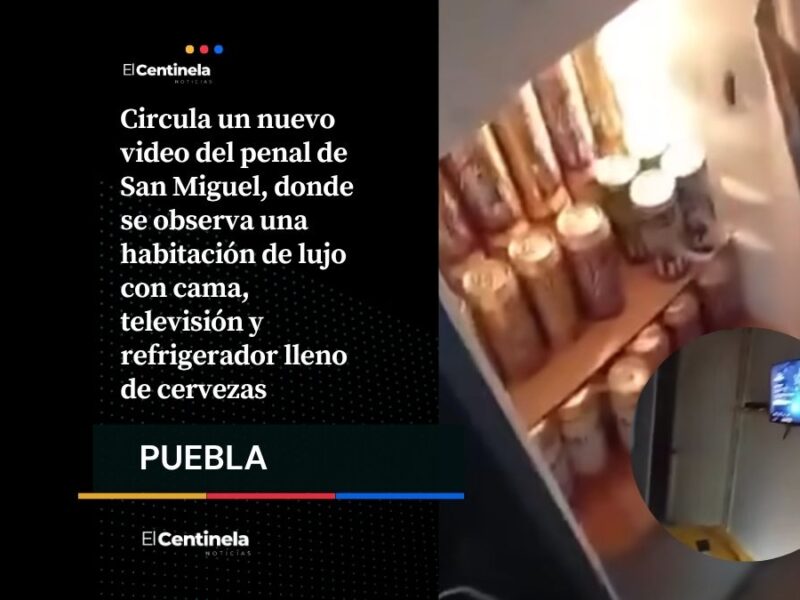 Filtran nuevo video del penal de San Miguel: muestran ”celda“ con cama, TV y refri lleno de cervezas