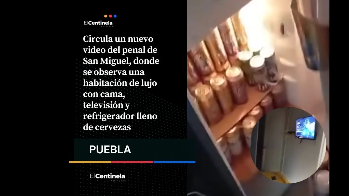 Filtran nuevo video del penal de San Miguel: muestran ”celda“ con cama, TV y refri lleno de cervezas