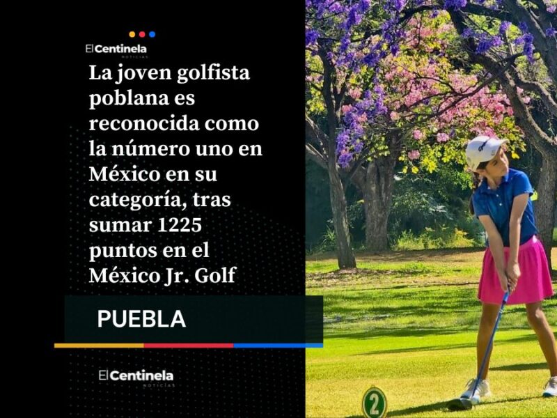 Nace una estrella: poblana de 9 años es la número 1 del ranking nacional de la Federación Mexicana de Golf