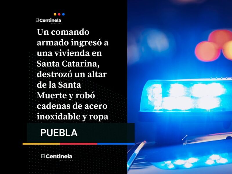 Asalto en Santa Catarina: comando armado destroza altar de la Santa Muerte