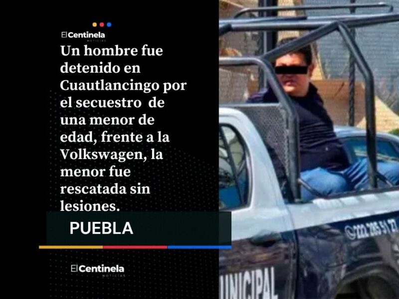 Detienen a presunto secuestrador en zona de Parque Finsa