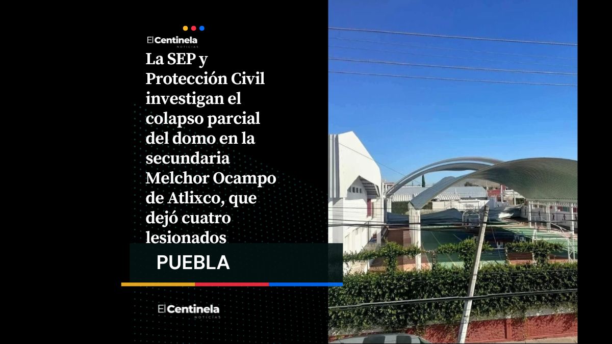 Colapsa techo en secundaria de Atlixco: SEP abre investigación y evacúa el plantel