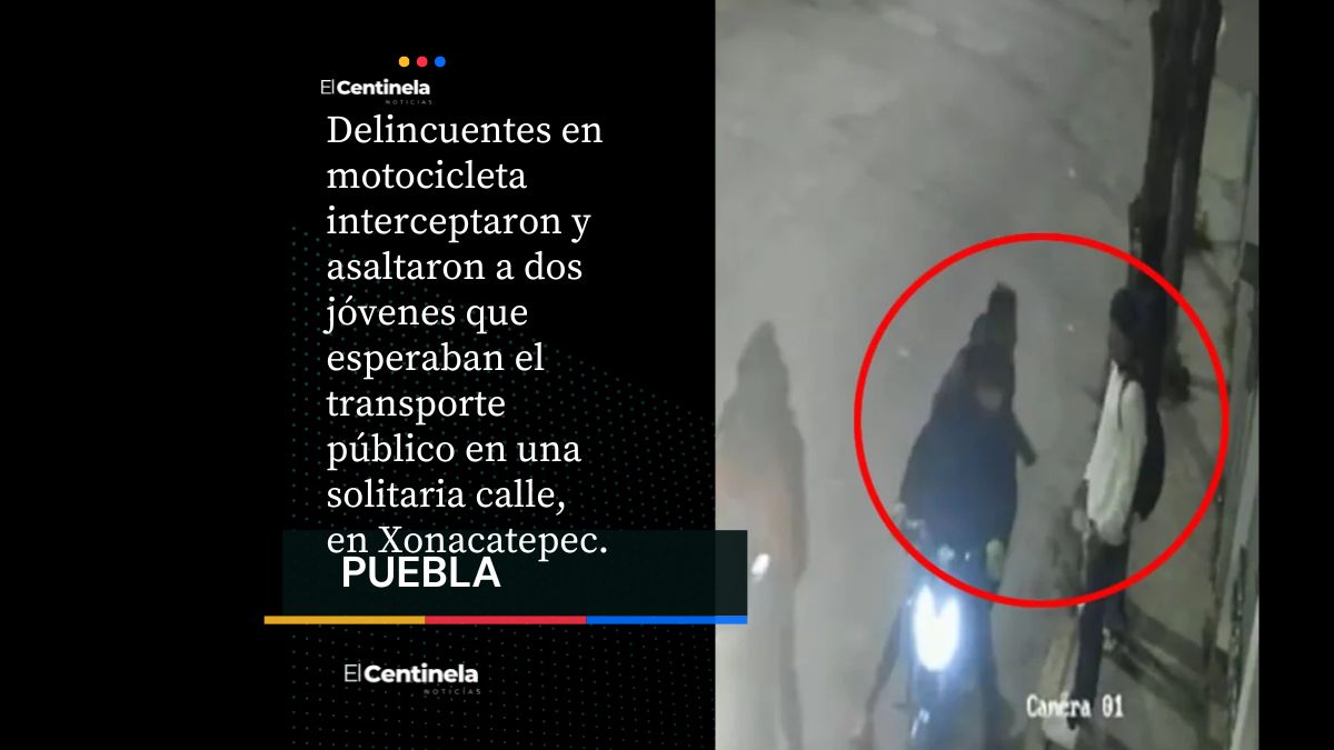 Motoladrones asaltan y cachetean a joven que esperaba transporte público en Xonacatepec