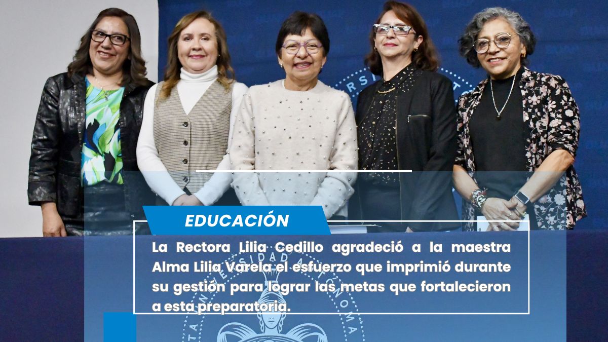 La Rectora Lilia Cedillo reconoce el reto que implica formar adolescentes en la Preparatoria Urbana Enrique Cabrera