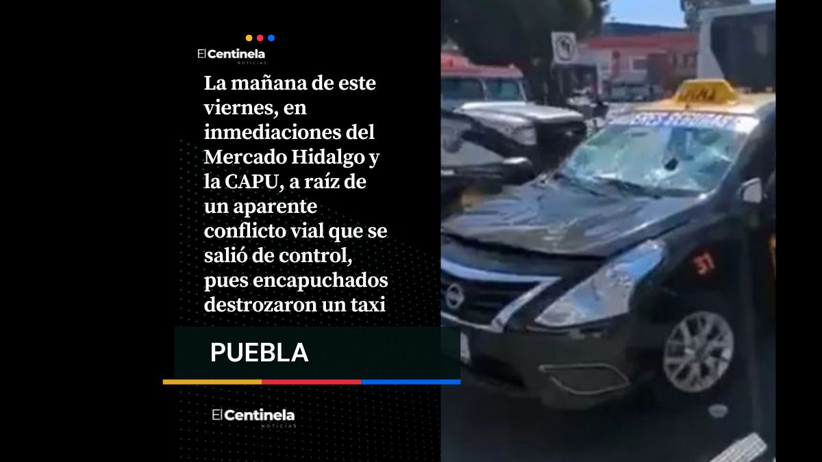 Descontrol en la CAPU: encapuchados destrozan taxi y aterran a vecinos