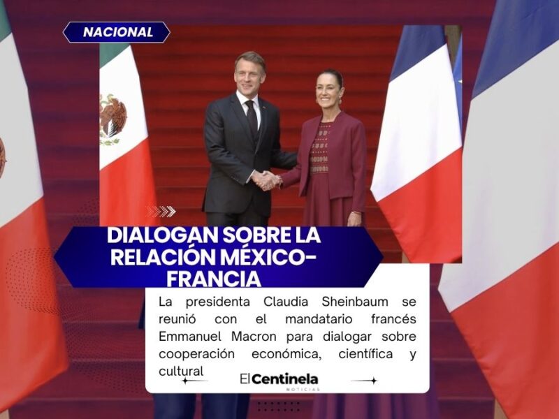 Claudia Sheinbaum y Emmanuel Macron se reúnen en Palacio Nacional para fortalecer la relación México–Francia