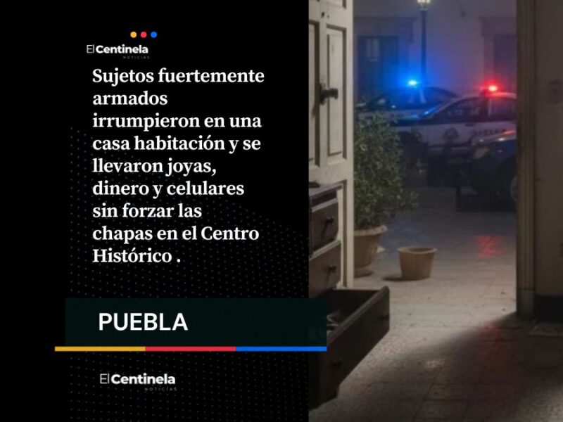 Comando armado irrumpe en casa y se lleva joyas y dinero en el Centro Histórico