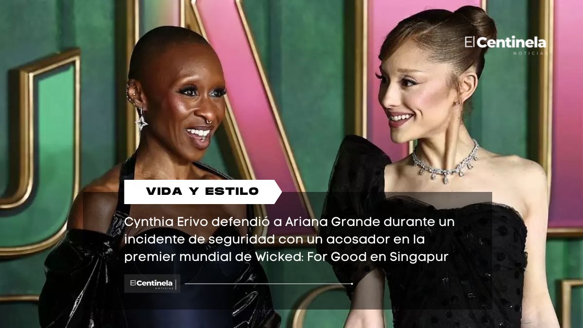 Cynthia Erivo protege a Ariana Grande tras ataque en premier de Wicked: For Good en Singapur