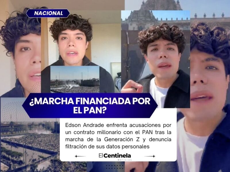 Edson Andrade, influencer de la marcha de ña Generación Z, en polémica por contrato millonario con el PAN