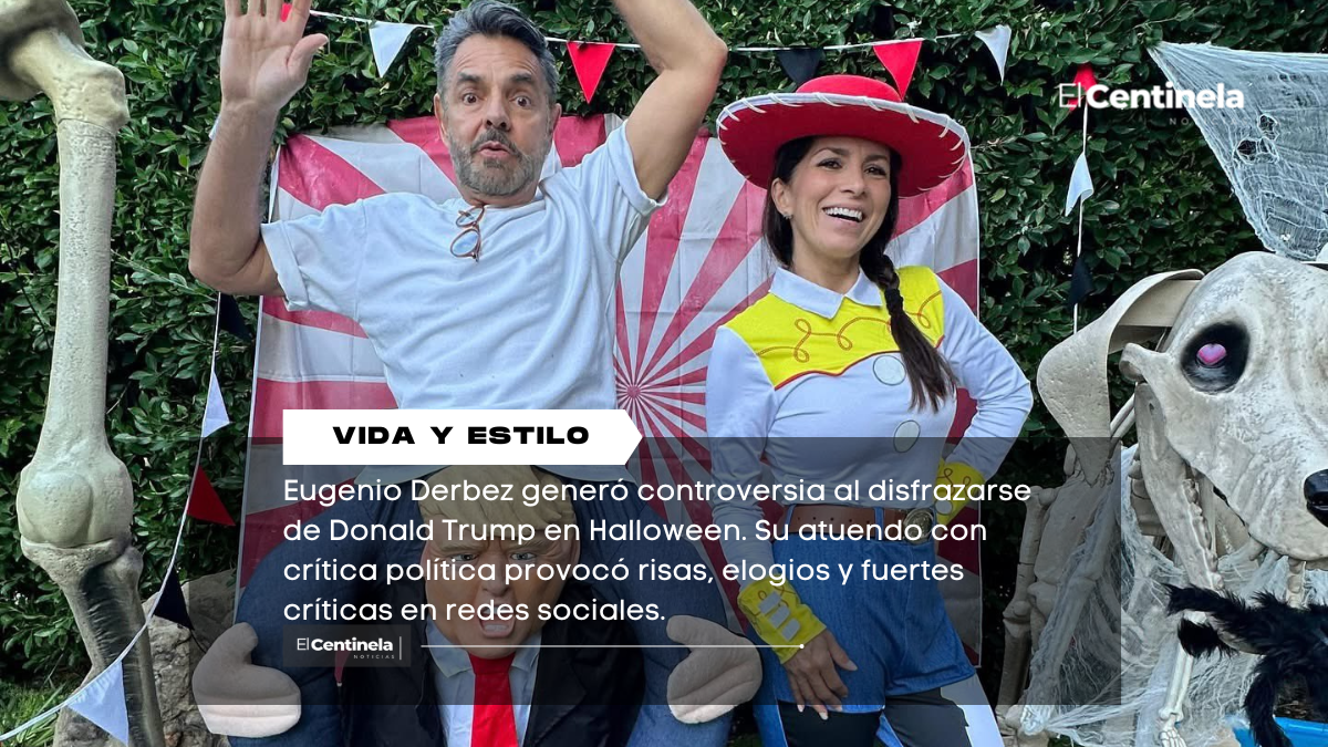 Eugenio Derbez se disfraza de Donald Trump y causa polémica en redes: “Te van a cancelar la visa”