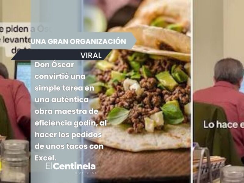 Godín mexicano se vuelve viral por anotar pedidos de tacos en una tabla de excel