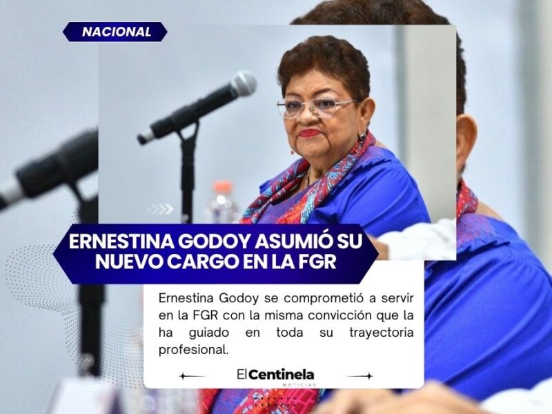 Asumo la FGR con ética y profundo sentido de justicia: Ernestina Godoy