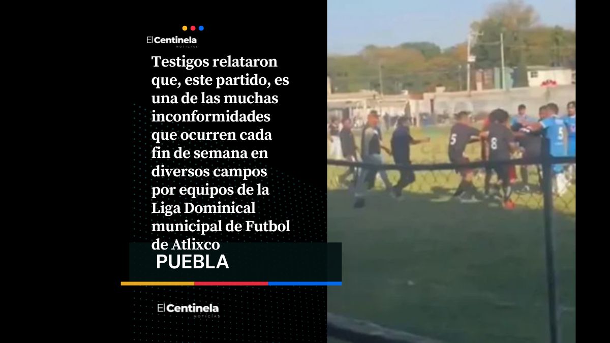 Se arma la rebambaramba: equipos de futbol se agarran a golpes por desacuerdo con árbitro en Atlixco