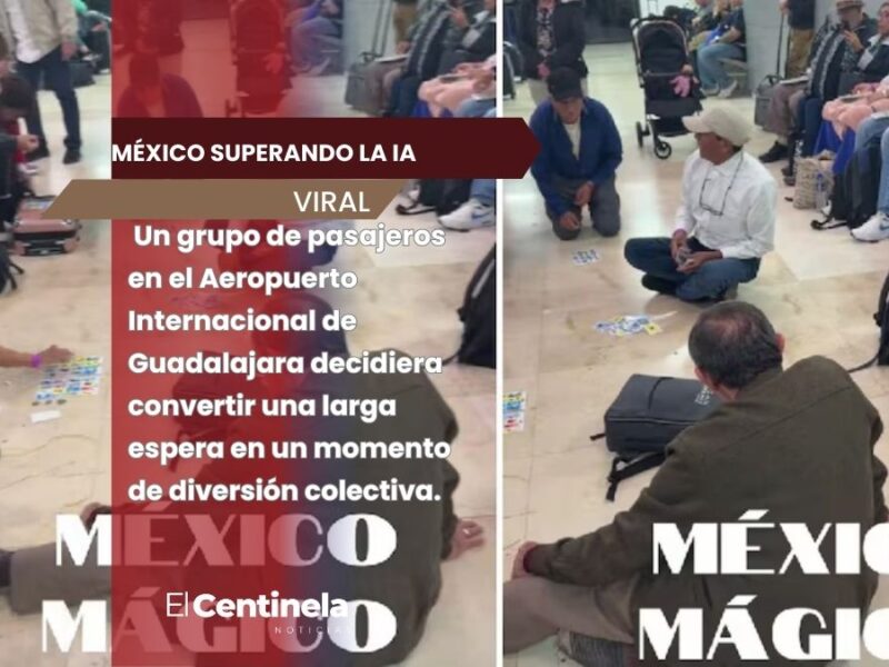 Pasajeros se unen y arman partida de lotería en pleno aeropuerto de Guadalajara: video se vuelve viral