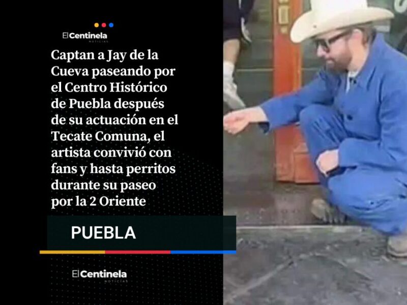 Jay de la Cueva disfruta el Centro Histórico de Puebla tras el Tecate Comuna