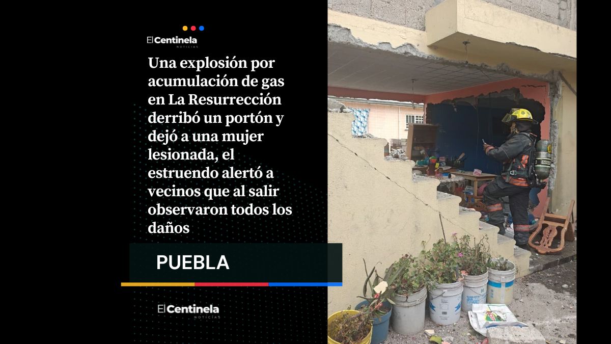 Fuerte siniestro por tanque de gas en La Resurrección derriba portón y lesiona a una mujer