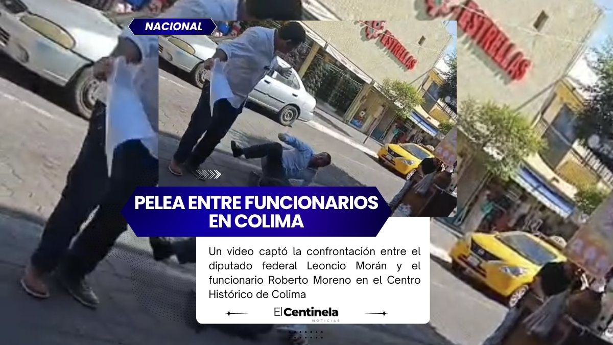 Se viraliza pelea entre diputado Leoncio Morán y funcionario municipal en Centro Histórico de Colima