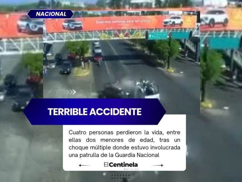 Patrulla de la Guardia Nacional choca en Zamora, Michoacán, y deja cuatro muertos